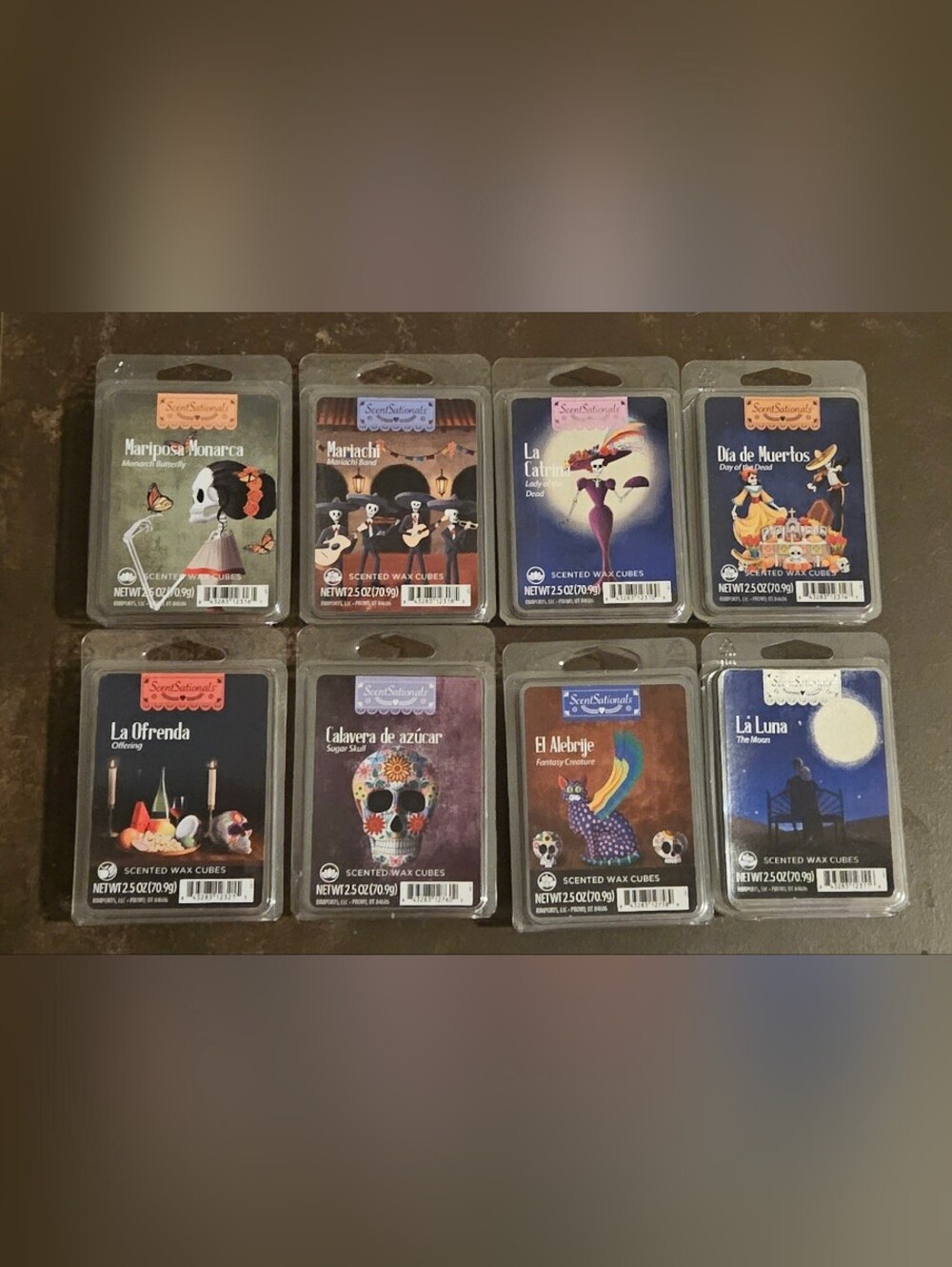 Scentsationals Day Of The Dead Wax Melts Lot Of 8
